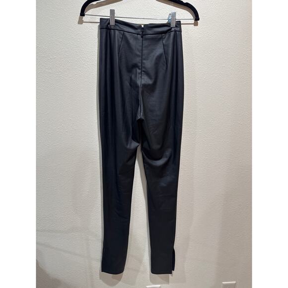 Womens white fox faux leather After party pants size small black new - Picture 6 of 6